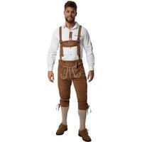 tectake Men's Steigerwald Lederhosen in Brown | Size: Small
