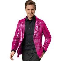 tectake Men's Sequin Jacket in Pink | Size: Small
