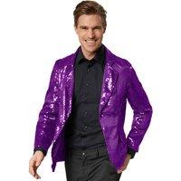 tectake Men's Sequin Jacket in Purple | Size: Small