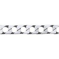 Jewelco London Men's Mens 925 Silver Brushed Square Curb Chain Bracelet 8mm 8.5 inch in White