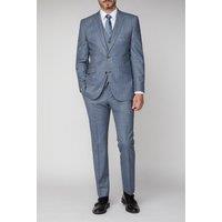 Scott Men's Sharkskin with Overcheck Trouser in Blue | Size: 56R
