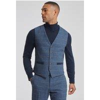 Antique Rogue Men's Maverick Herringbone Waistcoat in Navy | Size: 38L