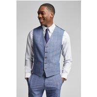 Antique Rogue Men's Hemlock Blue Raspberry Check Waistcoat | Size: 46R