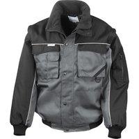 Result Men's Workguard Zip Sleeve Heavy Duty Water Repellent Windproof Jacket in Grey | Size: Medium