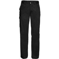 Russell Men's Workwear Polycotton Twill Trouser Pants (Long) in Black | Size: 36L