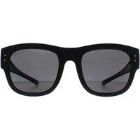 montana Men's Square Matte Black Smoke Polarized FO7 Fit Over Glasses Sunglasses