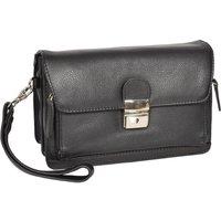 House of Leather Men's Mens Real Leather Wrist Bag Clutch Organiser Style HOL584 Brown in Black | Size: Small