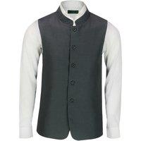 XPOSED Men's Classic Nehru Style Waistcoat in Charcoal | Size: 46