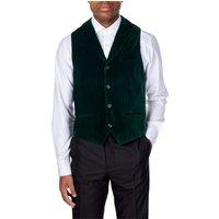 XPOSED Men's Timeless Velvet Collar Waistcoat Elegant Occasions in Green | Size: 46