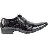 XPOSED Men's Stylish Patent Faux Leather Shoes For Retro Parties in Black | Size: 10