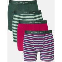British Boxers Men's Pack of Four Forest Berry Bamboo Stretch Trunks | Size: XL