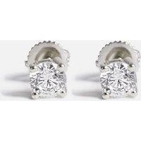 Cernucci Men's Round Cut Stud Earrings 5mm - Silver in Metallic Silver