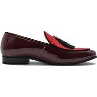 XPOSED Men's Shiny Tassel Loafers Premium Party Footwear for Stylish Occasions in Maroon | Size: 9.5