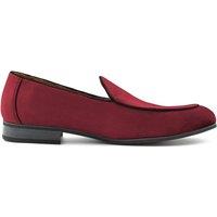 XPOSED Men's Elegant Velvet Tuxedo Slippers for Formal Occasions in Maroon | Size: 11