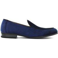 XPOSED Men's Elegant Velvet Tuxedo Slippers for Formal Occasions in Navy | Size: 11.5