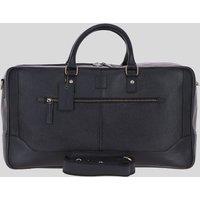 Ashwood Leather Men's 'Calvin' Real Leather Holdall Weekend Bag in Black
