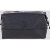 Ashwood Leather Men's 'Milo' Real Leather Washbag in Black