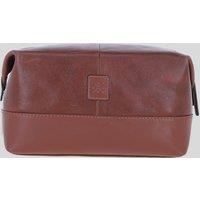 Ashwood Leather Men's 'Milo' Real Leather Washbag in Light Brown