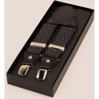 Oswin Hyde Men's Square & Compasses Clip On Braces in Black