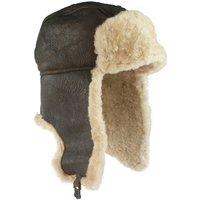 Eastern Counties Leather Men's Heydon Sheepskin Flying Hat in Brown | Size: Large