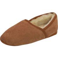 Eastern Counties Leather Men's Full Sheepskin Turn Slippers in Beige | Size: 9