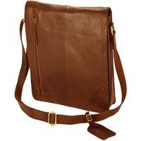 Eastern Counties Leather Men's Narrow Messenger Bag in Tan