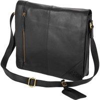 Eastern Counties Leather Men's Wide Messenger Bag in Black