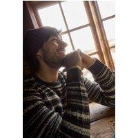 Weird Fish Men's Fastolf Fair Isle Crew Neck Jumper in Black | Size: 5XL