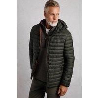 Weird Fish Men's Flete Lightweight Showerproof Padded Hooded Jacket in Dark Grey | Size: XL