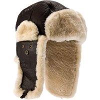 Eastern Counties Leather Men's Shelford Sheepskin Pilot Hat in Dark Brown | Size: Large