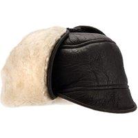 Eastern Counties Leather Men's Harrison Aviator Sheepskin Hat in Dark Brown | Size: XL