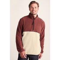 TOG24 Men's 'Kirton' Fleece Zip Neck in Burgundy | Size: 2XL