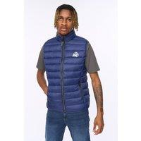 Kings Will Dream Jackinson Men's Versatile Lightweight Quilted Gilet with Stand Collar in Navy | Size: Medium