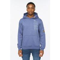 Duck&Cover Men's Ashland Hoodie in Blue | Size: Large