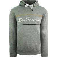 Ben Sherman Men's Large Logo Hoody Pullover Jumper in Grey | Size: Medium