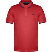Ben Sherman Men's Classic Fit Short Sleeve Collared Red Twin Tipped Polo Shirt | Size: Large