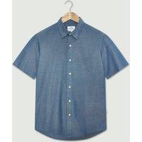 Peter Werth Men's Scrutton SS Shirt in Indigo | Size: Medium
