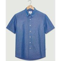 Peter Werth Men's Harry SS Shirt in Indigo | Size: Medium