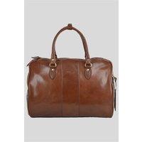 Ashwood Leather Men's 'Dante' Medium Weekend Real Leather Holdall in Light Brown