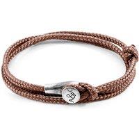 ANCHOR & CREW Men's Dundee Silver & Rope Bracelet in Copper