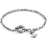 ANCHOR & CREW Men's Clyde II Anchor Silver Chain Bracelet | Size: 19 cm