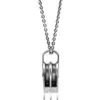 ANCHOR & CREW Men's Tyne Pulley Silver Necklace Pendant | Size: 18 inches