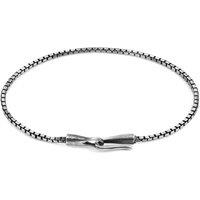 ANCHOR & CREW Men's Lateen Sail Silver Chain SKINNY Bracelet | Size: 23 cm