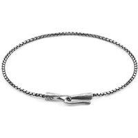 ANCHOR & CREW Men's Moonraker Sail Silver Chain SKINNY Bracelet | Size: 19 cm