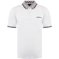 Ben Sherman Men's Short Sleeve Collared White Collar Interest Polo Shirt | Size: Medium