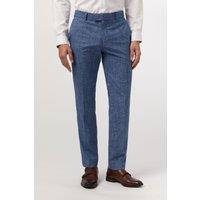 Antique Rogue Men's Blue Check Slim Fit Trouser | Size: 30R