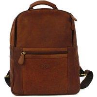 Eastern Counties Leather Men's Ross Distressed Leather Backpack in Tan