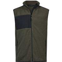 TEE JAYS Men's Mountain Fleece Body Warmer in Dark Green | Size: Large