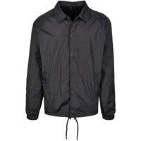 Build Your Brand Men's Coach Jacket in Black | Size: XL