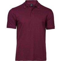 TEE JAYS Men's Luxury Stretch Pique Polo Shirt in Wine | Size: XL